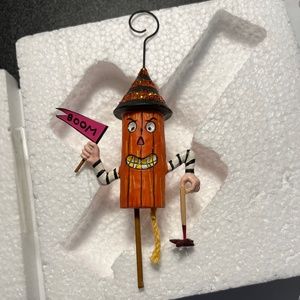 Dept.66 Halloween Glitterville Firecracker orn. Boom!